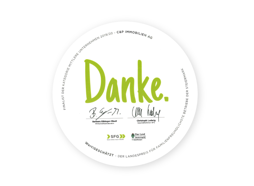 C&P ist Finalist beim Landespreis für familienfreundlichste Betriebe der Steiermark